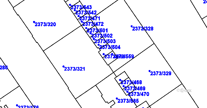 Parcela st. 2373/558 v KÚ Opava-Předměstí, Katastrální mapa