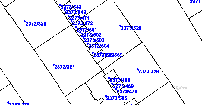Parcela st. 2373/559 v KÚ Opava-Předměstí, Katastrální mapa