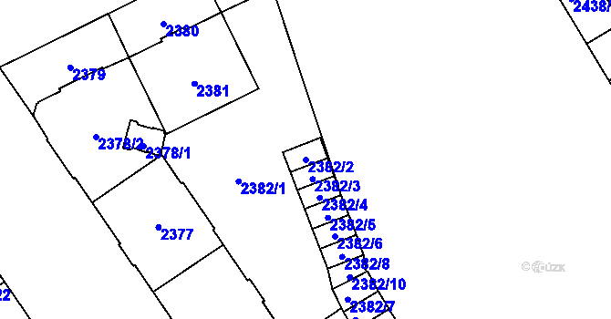 Parcela st. 2382/2 v KÚ Opava-Předměstí, Katastrální mapa