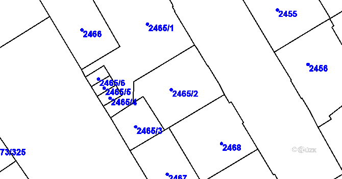 Parcela st. 2465/2 v KÚ Opava-Předměstí, Katastrální mapa
