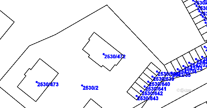 Parcela st. 2530/472 v KÚ Opava-Předměstí, Katastrální mapa