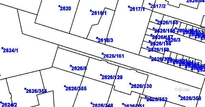 Parcela st. 2626/161 v KÚ Opava-Předměstí, Katastrální mapa