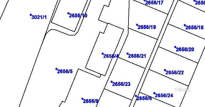Parcela st. 2656/4 v KÚ Opava-Předměstí, Katastrální mapa