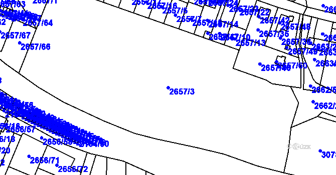 Parcela st. 2657/3 v KÚ Opava-Předměstí, Katastrální mapa