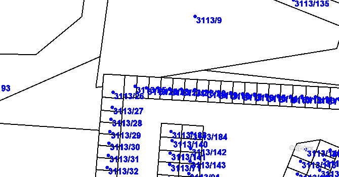 Parcela st. 3113/22 v KÚ Opava-Předměstí, Katastrální mapa