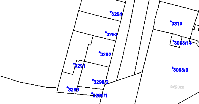 Parcela st. 3292 v KÚ Opava-Předměstí, Katastrální mapa