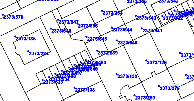 Parcela st. 2373/639 v KÚ Opava-Předměstí, Katastrální mapa