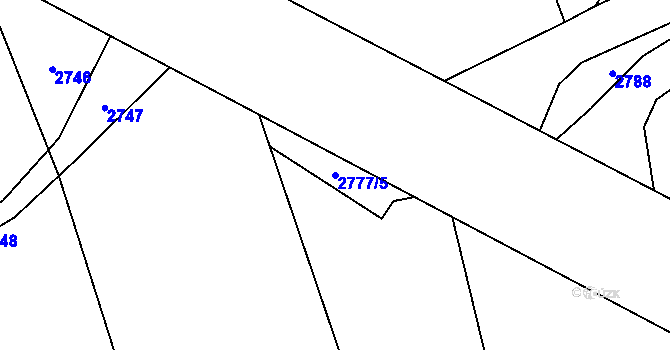 Parcela st. 2777/5 v KÚ Jaktař, Katastrální mapa