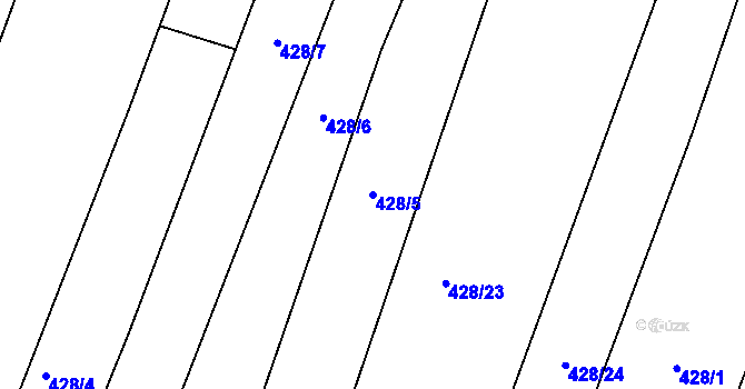 Parcela st. 428/5 v KÚ Kateřinky u Opavy, Katastrální mapa