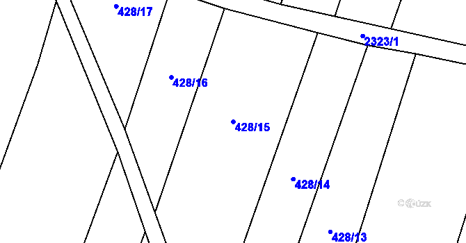 Parcela st. 428/15 v KÚ Kateřinky u Opavy, Katastrální mapa