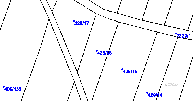 Parcela st. 428/16 v KÚ Kateřinky u Opavy, Katastrální mapa