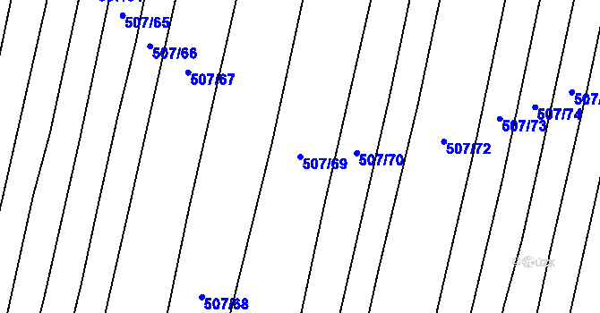 Parcela st. 507/69 v KÚ Kateřinky u Opavy, Katastrální mapa