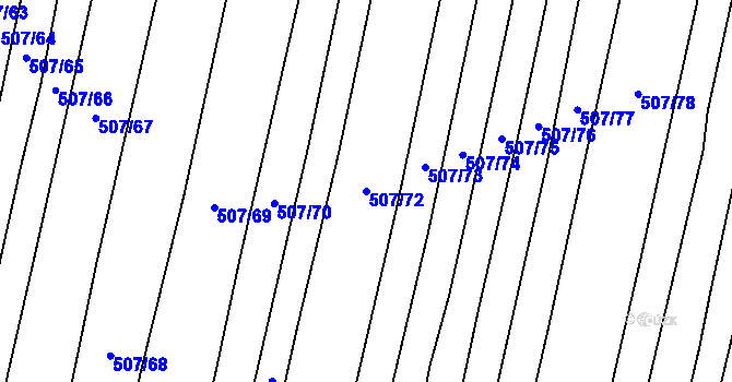 Parcela st. 507/72 v KÚ Kateřinky u Opavy, Katastrální mapa