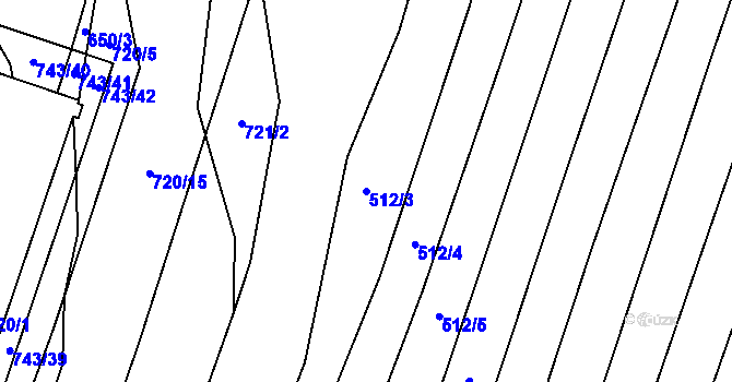 Parcela st. 512/3 v KÚ Kateřinky u Opavy, Katastrální mapa