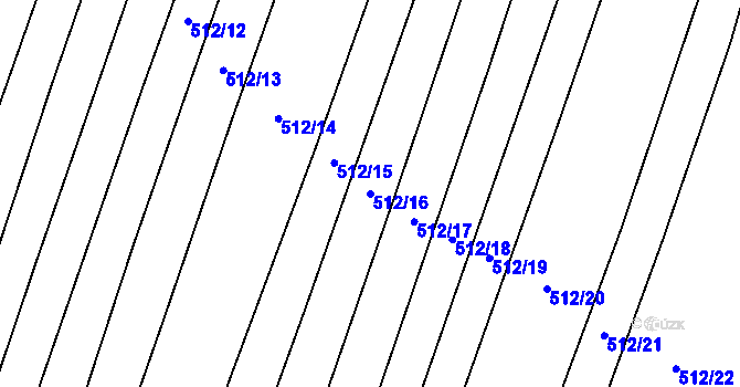 Parcela st. 512/16 v KÚ Kateřinky u Opavy, Katastrální mapa