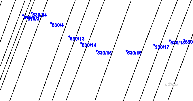 Parcela st. 530/15 v KÚ Kateřinky u Opavy, Katastrální mapa
