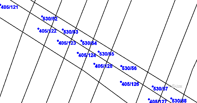 Parcela st. 530/55 v KÚ Kateřinky u Opavy, Katastrální mapa
