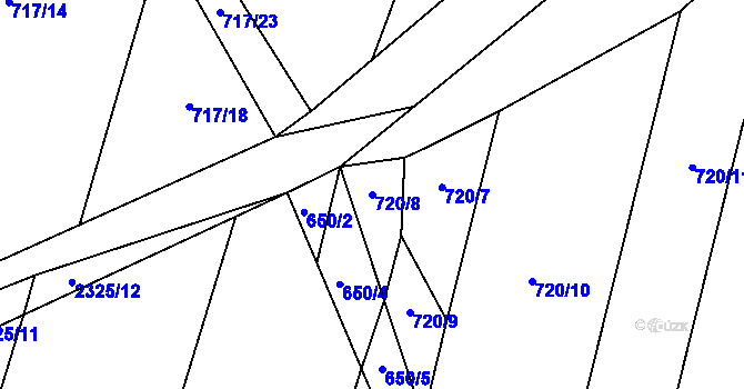Parcela st. 720/8 v KÚ Kateřinky u Opavy, Katastrální mapa