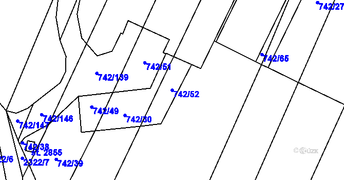 Parcela st. 742/52 v KÚ Kateřinky u Opavy, Katastrální mapa