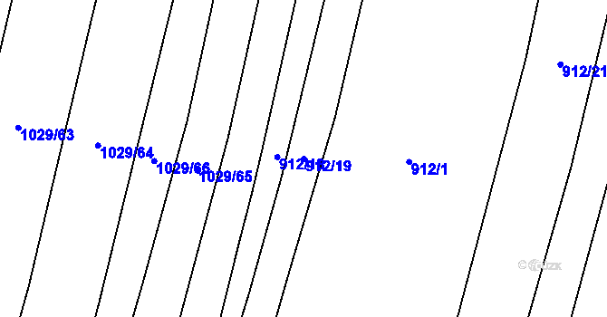 Parcela st. 912/19 v KÚ Kateřinky u Opavy, Katastrální mapa