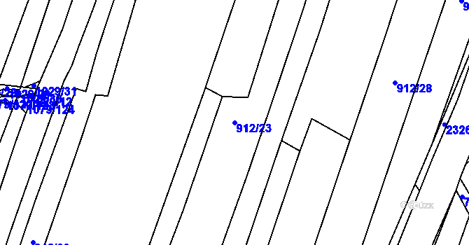 Parcela st. 912/23 v KÚ Kateřinky u Opavy, Katastrální mapa