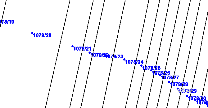 Parcela st. 1078/23 v KÚ Kateřinky u Opavy, Katastrální mapa