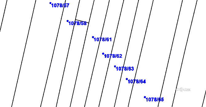 Parcela st. 1078/62 v KÚ Kateřinky u Opavy, Katastrální mapa