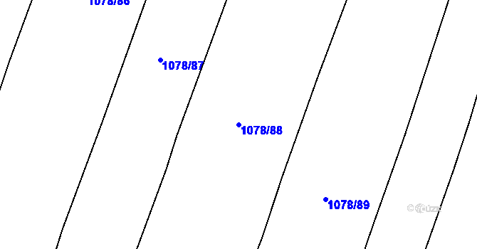 Parcela st. 1078/88 v KÚ Kateřinky u Opavy, Katastrální mapa