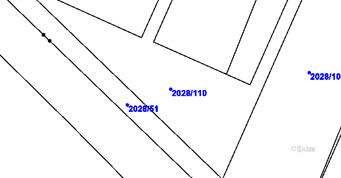 Parcela st. 2028/110 v KÚ Kateřinky u Opavy, Katastrální mapa