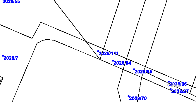 Parcela st. 2028/111 v KÚ Kateřinky u Opavy, Katastrální mapa