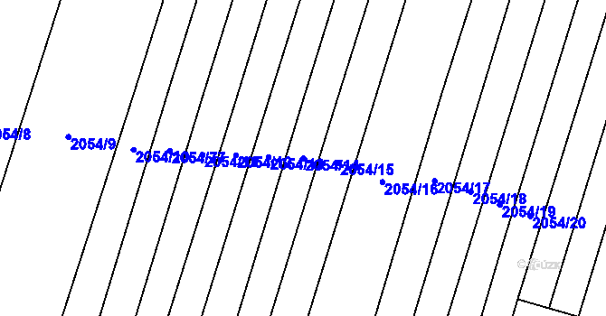 Parcela st. 2054/14 v KÚ Kateřinky u Opavy, Katastrální mapa