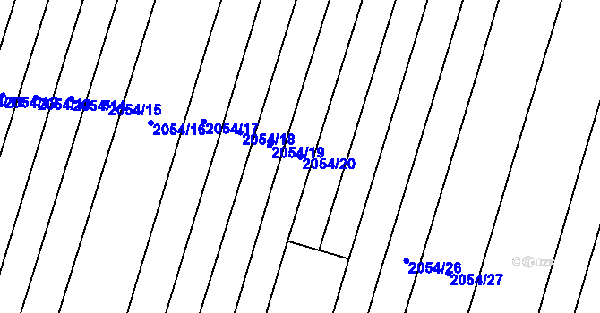 Parcela st. 2054/20 v KÚ Kateřinky u Opavy, Katastrální mapa