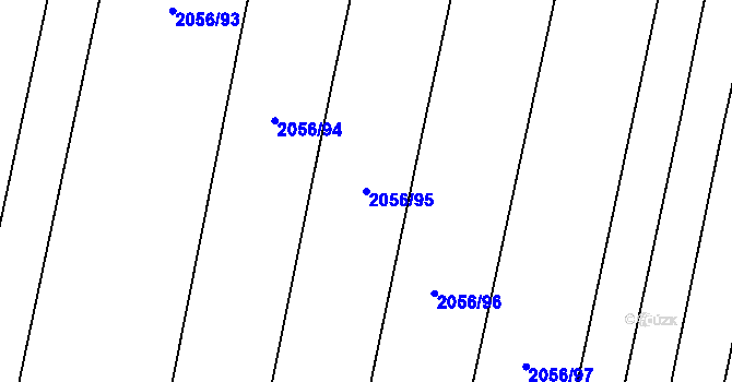 Parcela st. 2056/95 v KÚ Kateřinky u Opavy, Katastrální mapa
