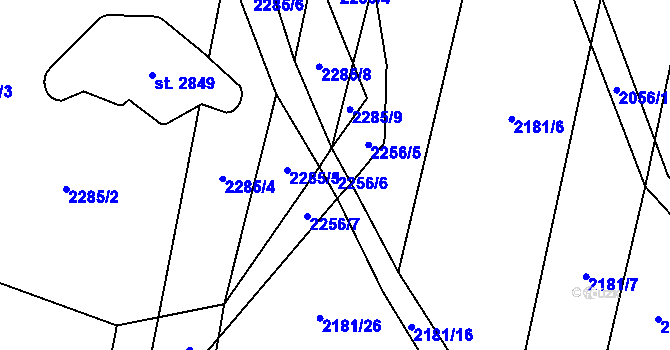 Parcela st. 2256/6 v KÚ Kateřinky u Opavy, Katastrální mapa