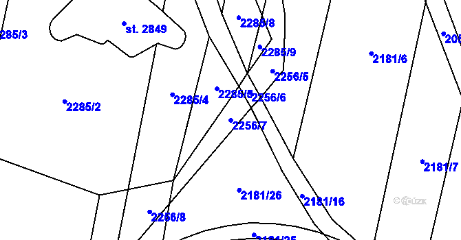Parcela st. 2256/7 v KÚ Kateřinky u Opavy, Katastrální mapa
