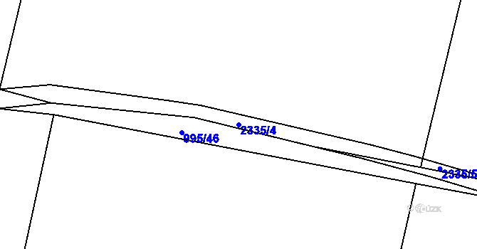 Parcela st. 2335/4 v KÚ Kateřinky u Opavy, Katastrální mapa