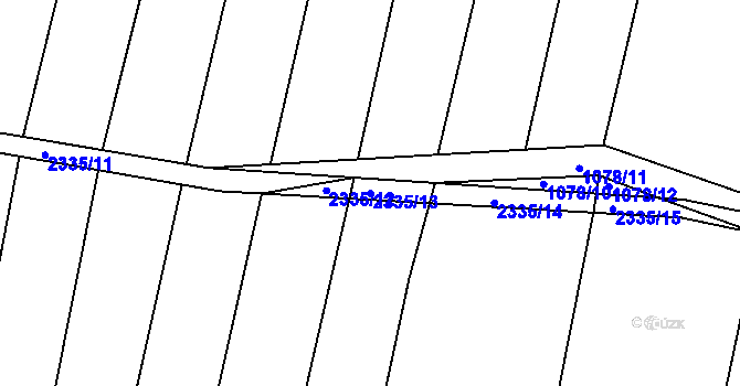 Parcela st. 2335/13 v KÚ Kateřinky u Opavy, Katastrální mapa