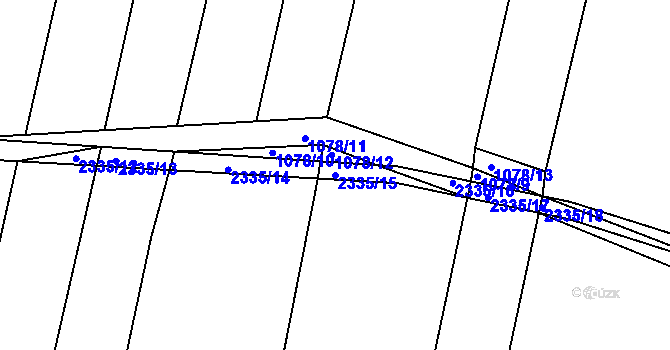 Parcela st. 2335/15 v KÚ Kateřinky u Opavy, Katastrální mapa