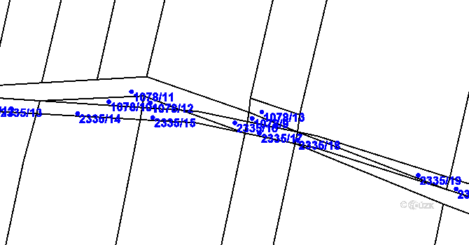Parcela st. 2335/16 v KÚ Kateřinky u Opavy, Katastrální mapa