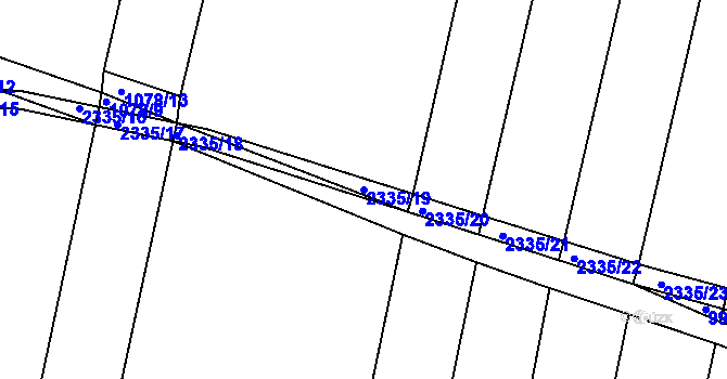Parcela st. 2335/19 v KÚ Kateřinky u Opavy, Katastrální mapa