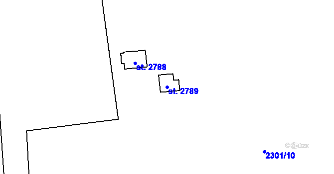 Parcela st. 2789 v KÚ Kateřinky u Opavy, Katastrální mapa