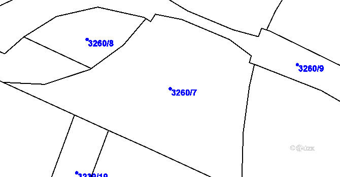 Parcela st. 3260/7 v KÚ Kateřinky u Opavy, Katastrální mapa