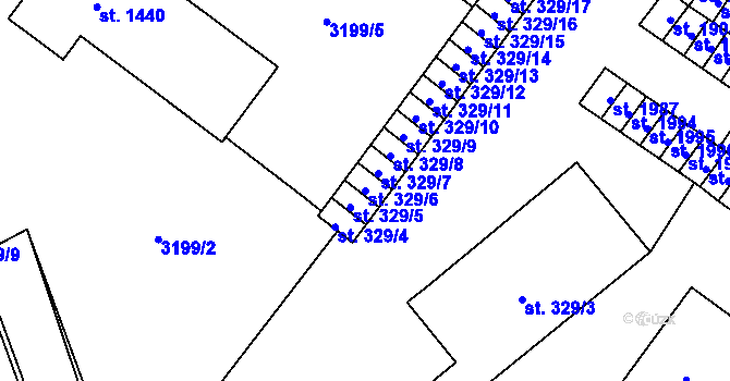 Parcela st. 329/6 v KÚ Kateřinky u Opavy, Katastrální mapa