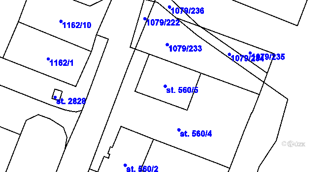 Parcela st. 560/5 v KÚ Kateřinky u Opavy, Katastrální mapa