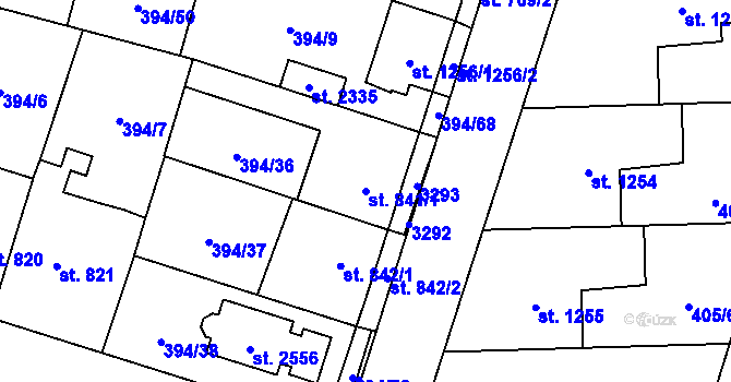 Parcela st. 841/1 v KÚ Kateřinky u Opavy, Katastrální mapa