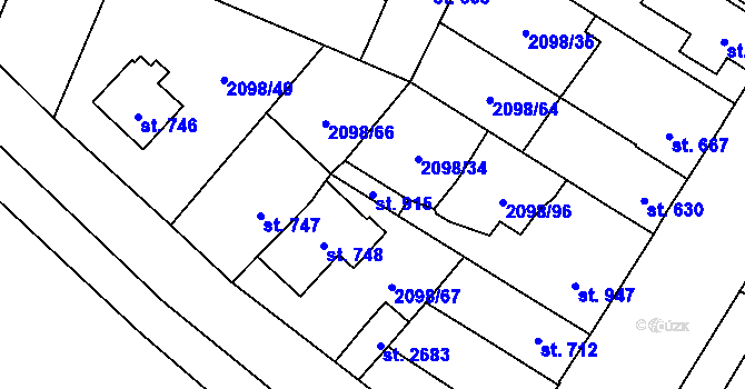 Parcela st. 915 v KÚ Kateřinky u Opavy, Katastrální mapa