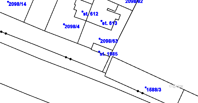 Parcela st. 1985 v KÚ Kateřinky u Opavy, Katastrální mapa