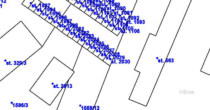 Parcela st. 2029 v KÚ Kateřinky u Opavy, Katastrální mapa