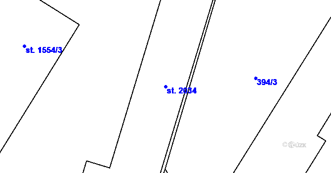 Parcela st. 2034 v KÚ Kateřinky u Opavy, Katastrální mapa
