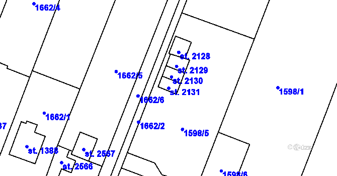 Parcela st. 2131 v KÚ Kateřinky u Opavy, Katastrální mapa